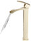 Leekayer Robinet de salle de bain cascade poignée unique 1 trou montage sur pont lavabo moderne grand robinet or brossé, LK70531BGZH-CXC