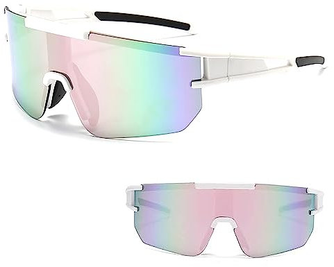 Ruikdly Lunette de Cyclisme Lunette Velo Route Lunette de Vitesse UV400 Lunette vitesse Hommes Femmes pour le baseball en plein air, le vélo, la course à pied, la pêche