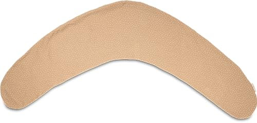 ULLENBOOM ® Stillkissenbezug 190 cm aus 100% OEKO-TEX Baumwolle, Made in EU - Bezug für Stillkissen, Seitenschläferkissen & Schwangerschaftskissen, Musselin Sand