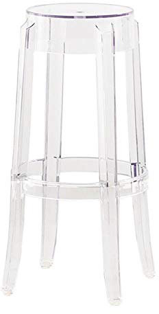 Barstuhl Familienhocker Barhocker Barhocker Hochstuhl Acryl Skandinavischer Stil Transparent Einfach Rutschfest Anti-Abrieb Home Office Büro Arbeitszimmer Restaurant Café 1 Packung (Größe: 4) Made in