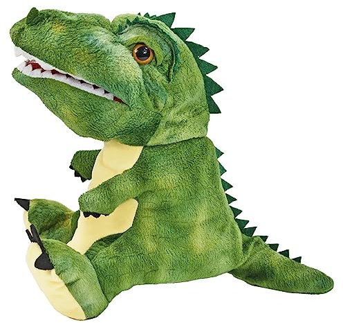 Kögler 90543 - Dinosaurier Handpuppe als T-Rex in Grün, ca. 30 cm