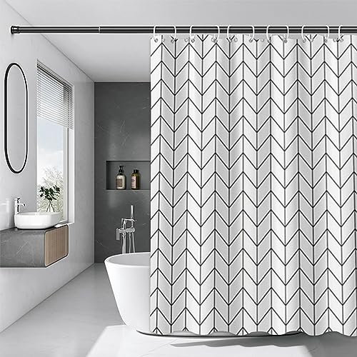 Chenbing Art Duschvorhang 75x190cm Hochwertige Bedruckte Duschvorhänge Wasserdichter Polyester Stoff Anti Schimmel Badevorhang für Badewanne Badezimmer ohne Bohren mit ösen und 12 Duschringen