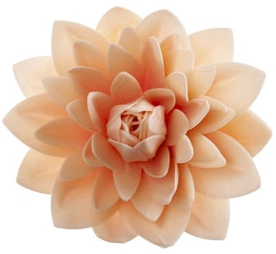 dekora - Riesige essbare Blumenwaffel 12,5 cm - Beige Dahlie - Glutenfrei, laktosefrei, vegan - Tortendekoration für Hochzeiten, Geburtstage und Desserts - Einfach zu verwenden