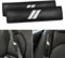 REMOCH 2 x Sicherheitsgurtabdeckung für Dodge Charger Durango Challenger Journey für Erwachsene, Leder, weiße Naht
