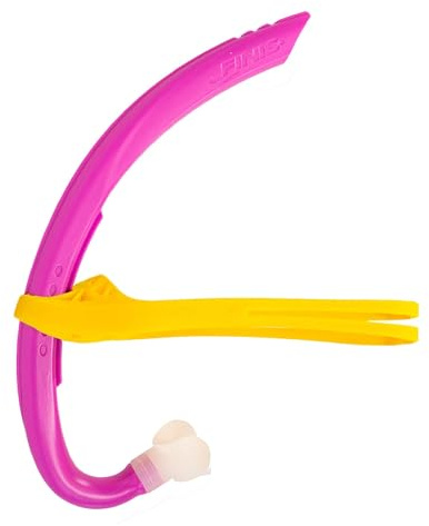 FINIS Youth Stability Snorkel - Swim Training Snorkel for Kids Ages 6-10 - Short Tube - Soft Mouthpiece - Magical Magenta
