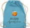 Turnbeutel Rucksack - Karneval & Fasching - Taschen - Hallöchen Aperölchen I Aperol Spritz Mädelsabend I Aperol Spritz Geschenk - Unisize - Hellblau - beutel festival karnevalsbeutel faschings