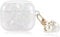 MANLENO Compatible with Airpods 3rd Generation Case with Pearl Keychain Strap Cute Cartoon Design Women Girls Soft Protective Case Cover Replacement for Apple Airpods 3 2021 (Opal)
