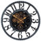 eYotto 40cm Vintage Wanduhr Groß mit Beweglichen Zahnrädern, Industrial Steampunk Retro Arabische Zahlen Silent Wanduhr für Küche Wohnzimmer Bar Bauernhaus Dekor