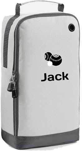 Ice Silver Personalised Lawn Bowls Shoe Bag - Bowling Design Gifts