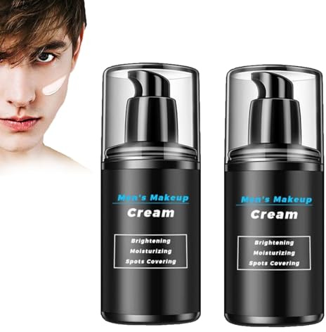Men's Makeup Cream for Brightening, Moisturizing & Dark Spots Covering,Gesichtspflege Männer,Anti-Aging Feuchtigkeitscreme,Anti Aging Gesichtscreme Männer,Gesichtspflege gegen Falten für Männer (2PC)