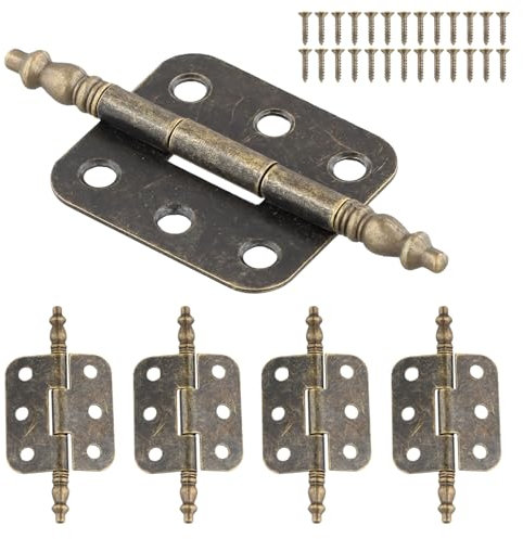 4pcs Bisagras Puertas Madera, Bisagras, Bisagras Antiguas, Bisagras de Metal de Hierro, Bisagras Puertas, Bisagra Gabinete, Adecuado para Muebles, Hardware, Armario, Puerta, Cajón, Caja de Madera