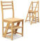 RELAX4LIFE klappbarer Leiterstuhl, Bibliotheksleiter Bambus, 3-stufiger Tritthocker mit Sicherheitsschloss, Faltstuhl mit für Küche, Bibliothek & Büro, Trittleiter 150 kg belastbar, Natur
