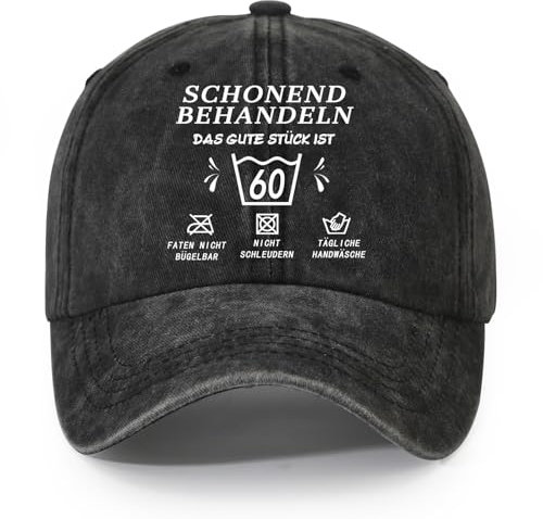 60 Geburtstagsgeschenk für Männer, Lustig Geschenke für Opa Papa, Geschenke für 60 Basecap Herren Geburtstag für Mann, Weihnachts Geschenk, Ruhestand Geschenk, Vatertagsgeschenk(Dunkelgrau-60)