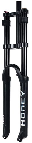Fourche à Suspension pneumatique pour VTT DH 26/27,5/29 Pouces, débattement de 160 mm, Alliage de magnésium 28,6 mm, Double épaulement, Fourche d'amortisseur pour vélo de Montagne A, 26 Pouces