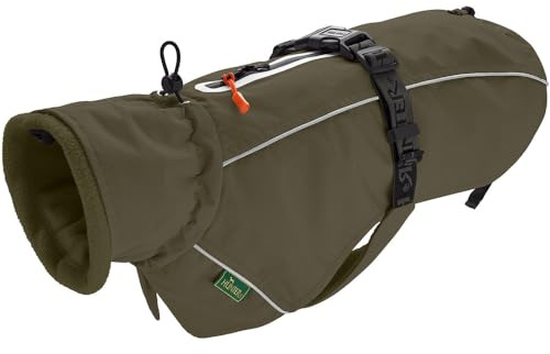 HUNTER Hundemantel NORDBY Dachshund, Farbe: Oliv, wasserabweisend, warm gefüttert, reflektierend, ideal für kleine Hunde mit langem Körper, schützt vor Kälte & Nässe, maschinenwaschbar, Größe: 40
