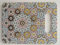 Plateau de service, planche à découper en céramique, ornée de motifs de zellige marocain (Rabat)