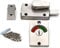 Latch Indicating Lock, Zinc Alloy Vacant Occupied Bathroom Privacy Locks, Indicator Bolt Vacant/Engaged Bathroom WC Restroom Toilet Partition Door Lock Latch (1 Pcs)