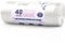 EcoBag - 40 Pack Heavy Duty White Bin Liners - 22 Microns - Extra Strong, Leak-Proof, Tear-Resistant Bags for Kitchen, Home & Office (70L)
