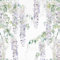 FunStick Light Purple Flower Self Adhesive Wallpaper Romantic Wisteria Falls Flowers Mural Wallpaper for Living Room Bedroom Waterproof White and Purple Flower Vinyl Wrap for Furniture Walls 44.5CM×3M