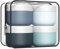 Travel Pots Containers for Toiletries, Silicone Cream Jars with Spatula Tool and Clear Bag, TSA Approved Mini Travel Size, Leak-Proof, Travel Utensils for Cosmetics, 40ml