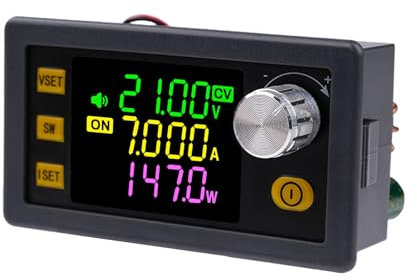 Jadeshay Regulador de voltaje 12V CC 6-36V a CC 0-36V 150W 7A Fuente de alimentación regulada de voltaje ajustable Convertidor reductor de CC Convertidor elevador con pantalla LCD(XY-SK150)