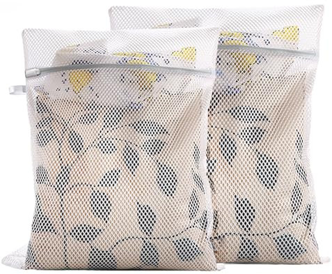 2 Piezas Bolsas de Lavadora 30 x 40 cm con Cremallera Duradera, Protección para Ropa Delicada, Ideal para Ropa Interior, Sujetadores, Blusas y Calcetines