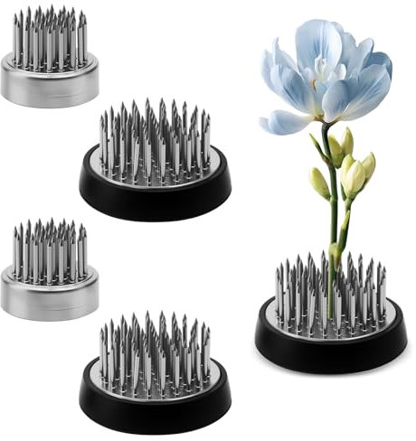 APOMOONS 4er Steckigel Blumen Blumenigel Steckigel Kenzan, Blumensteckigel Flower Frog Ikebana Igel für Ikebana, für DIY Blumenarrangement, Heimdekoration, Florist (23 & 34mm)