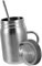 Mikikit Vaso De Acero Inoxidable Con Pajita y Asa Botella De Agua Para Jugos Té y Bebidas Frías Para Uso Casa Oficina y Restaurantes