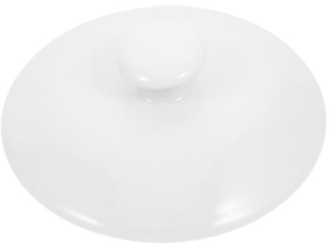 Weiß Keramikdeckel, für Schüssel und Topf, Mikrowellengeeignet | Restaurant und Hotel, Hitzebeständig, Spülmaschinengeeignet, Elegant und Minimalistisch, 1 Stück