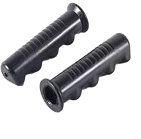 Lot de 2 housses de poignée de brouette en caoutchouc noir - Poignées de rechange antidérapantes pour chariot de jardin - Plusieurs tailles - 110 mm de long (110 x 14 mm)