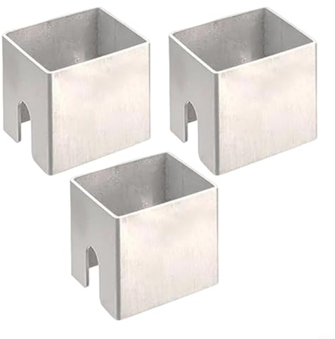 CNANRNANC Edelstahl-Abstandshalter, Grillmattenständer, 3er-Set, für Feuerplatte, Abstand 5 cm x 5 cm x 5 cm, schafft 2,5 cm Abstand zwischen Feuer und Teller