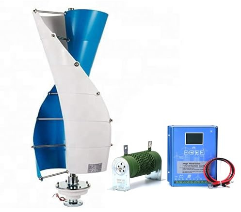 qudkdhs Kit de aerogenerador de 3 kW, 24 V, 48 V, 96 V y 120 V, de Eje Vertical, generador trifásico de energía Libre para Uso doméstico (96 V)