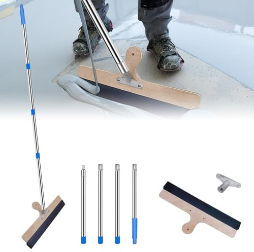 Flächenspachtel mit 160cm Verlängerungsstange, 56cm Flächenrakel Stehrakel, Großflächenrakel Trockenbau Spachtel für Trockenbau Fassade Fassadenspachtel