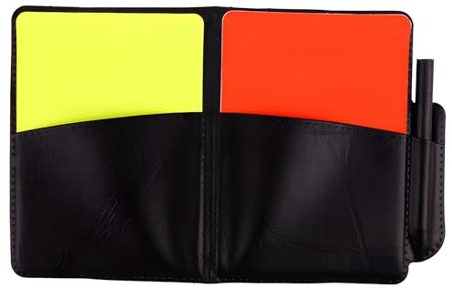 YAOYYG Kit de Tarjetas de Árbitro para Fútbol, Silbato de Árbitro