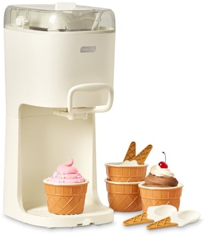 Dash Soft Serve Ice Cream Machine - Frozen Dessert Machine for Soft Serve, Froyo, Sorbet, and Fruit Whips - Compact Design - Features Double Insulated Freezer Bowl - 1-Pint Capacity