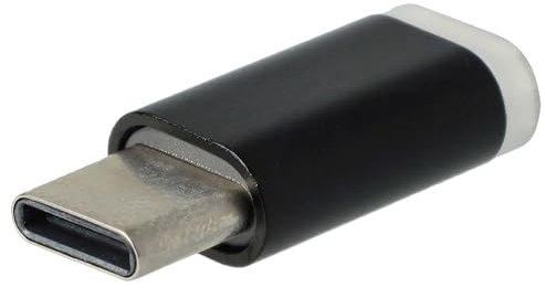 vhbw Adaptateur USB-C vers Micro-USB pour Smartphone, Tablette, Ordinateur Portable par ex. Compatible avec Apple, Nokia, Samsung, Huawei, Noir