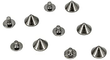 Trimming Shop Punk-Spike-Kegel-Nieten mit Schraubverschluss für Kleidung, Jacken, Jeans, Taschen, Lederhandwerk, Denim, Schuh (9,5 mm x 6 mm, Gun Metal, 50 Stück)