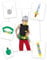 Chaks - Asterix Kostümzubehör, 5-teiliges Set für Kinder, Asterix und Obelix, Accessoires für Karneval und Comic Con