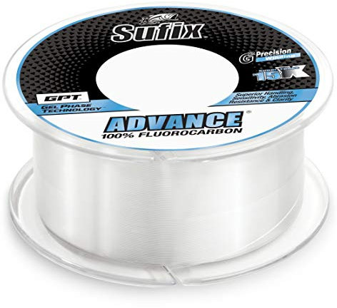 Sufix Unisex-Erwachsene 10 lb Clear Advance Fluorocarbon 4,5 kg klar, farblos, 10lb Test 200yd