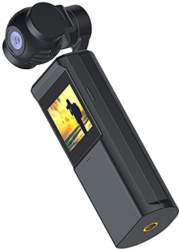 PNJ - CÁMARA 4K Pocket - Estabilización motorizada de 3 Ejes - Capturas de Vista Extra fluidas - Diseño Compacto y Ligero - Aplicación Smartphone - Autonomía 2:30 - Sensor CMOS - Timelapse y SlowMo