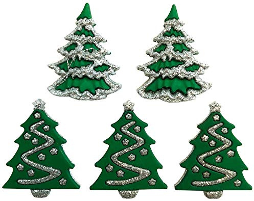 Buttons Galore 640789 Themedium Buttons - Glitter Tree