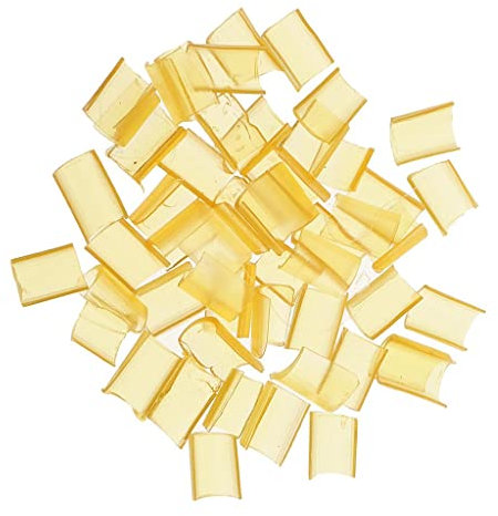 50 Paquetes de Extensiones de Cabello de Queratina con Punta en Rebond Pegamento de en apariencia de Uñas, Amarillo