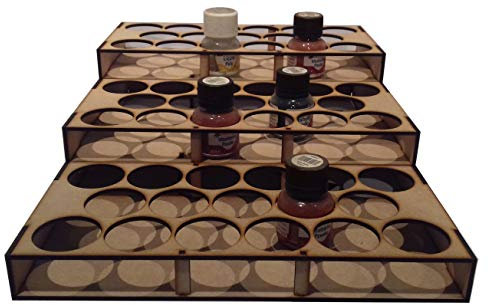 PAINT RACK FOR 51 x 28ml HUMBROL WEATHERING POWDERS! 42mm HOLE SIZE