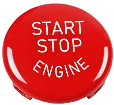 TTCR-II Sports Red Start Stopp Taste, Austausch der Motorstartknopf, start stop knopf Kompatibel mit BMW (Serie 1 3 5 6 X1 X3 X5 X6, E81 E90 E91 E60 E63 E84 E83 E70 E71)