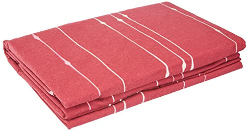 biberna 0006141 Bettwäsche Garnitur mit Kopfkissenbezug Komfort-Feinbiber 1x 135x200 cm + 1x 80x80 cm burgunder