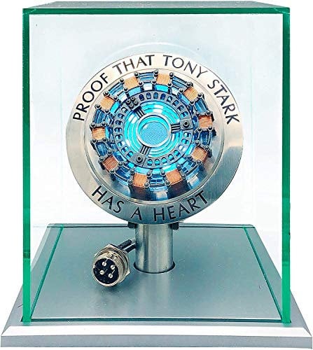 1: 1 Iron Man Arc reattore MK1, DIY USB Finited Product, Vibration Sensing, USB Interface, Nessun assemblaggio richiesto, nessun telecomando richiesto, Giocattoli regalo (con vetrina)