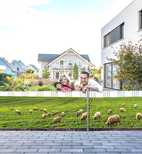 MyMaxxi Infinity Zaunsichtschutz | Field 02 Teil2 Motiv 5 Streifen | Sichtschutzstreifen für Doppelstabmattenzaun | Windschutz Sonnenschutz Blickdicht | Sichtschutz Garten | Sichtschutz