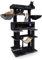 Petrebels Maine Coon Kratzbaum XXL, Lookout 198, Design Kratzbaum für große Katzen, Extrem Stabil, mit 15cm Ø Natur-Sisal Stämme, 100 x 60 x 198 cm, Farbe Schwarz
