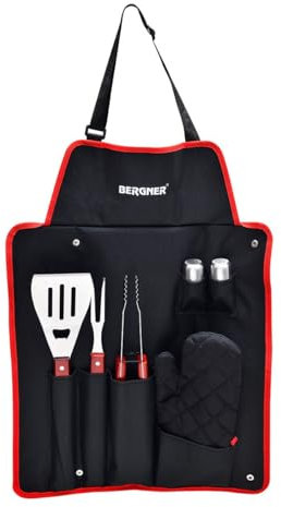 Juego de Utensilios de Cocina Bergner BBQ Acero Inoxidable Plateado (7 pcs)
