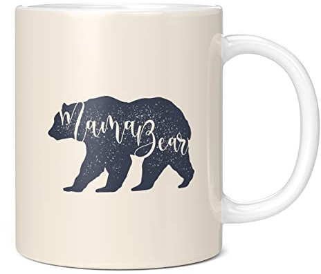 Mug Monster Mama Bear Mug - Mother's Day & Birthday Gift for Mum or New Mum - Extra Large, Giant 20oz White Ceramic Coffee Cup